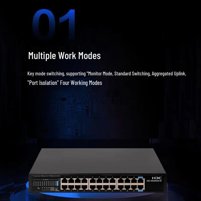 H3C MS4024S-EI 24-Port Gigabit Unmanaged Sicherheits-Switch