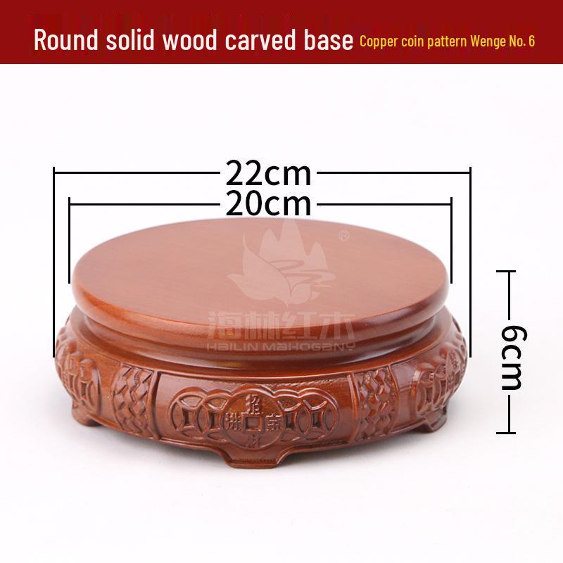 Rosenholz Geschnitzte Blumenanordnung Bonsai-Vase mit Ebenholz Buddha-Statuenhalter.