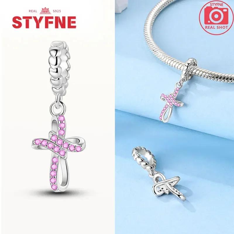 Copper Stylish Charms Religion Heart Lucky Eye Cross Beads Fit Original Bracelet For Women High-Quality Fashion Jewelry Gift