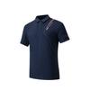 Camiseta Polo Transpirable de Manga Corta Versátil con Estampado de Letras Simple Cómoda para Hombre tops Azul Medianoche 152527137-3