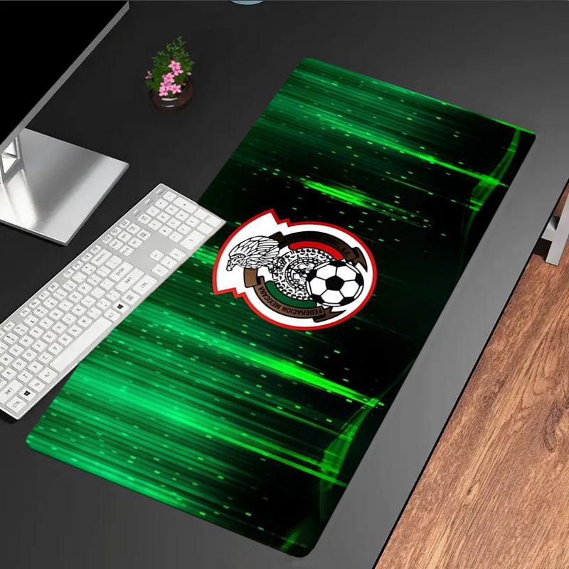 Mexico Football Emblem mouse pad, rubber base, esports desk mat, mouse pad for gamers and office use, gaming desk , easy to clean mat