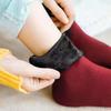 Opaque Fleece Lined Crew Socks Winter Thick Velvet Warm Socks