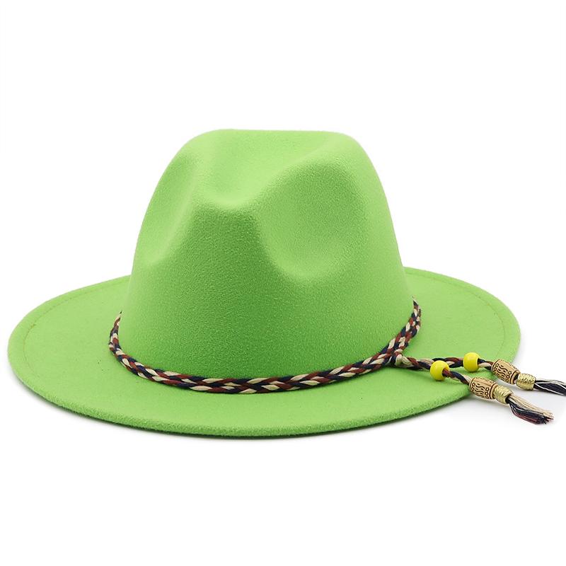 Nuovo Cappello Trilby Floppy in Feltro a Tesa Larga con Fiocco Fedora in Lana per Donne Eleganti Signora Inverno Autunno Cachemire Cappello da Chiesa Gangster