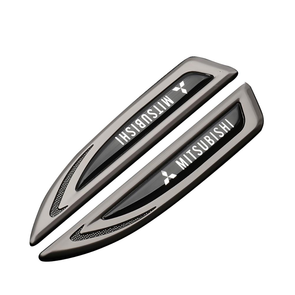 3D Car Metal Emblem Body Fender Decorative Stickers For Mitsubishi Asx Lancer 10 Outlander 3 L200 Xpander Pajero 4 Montero V73 WZ8
