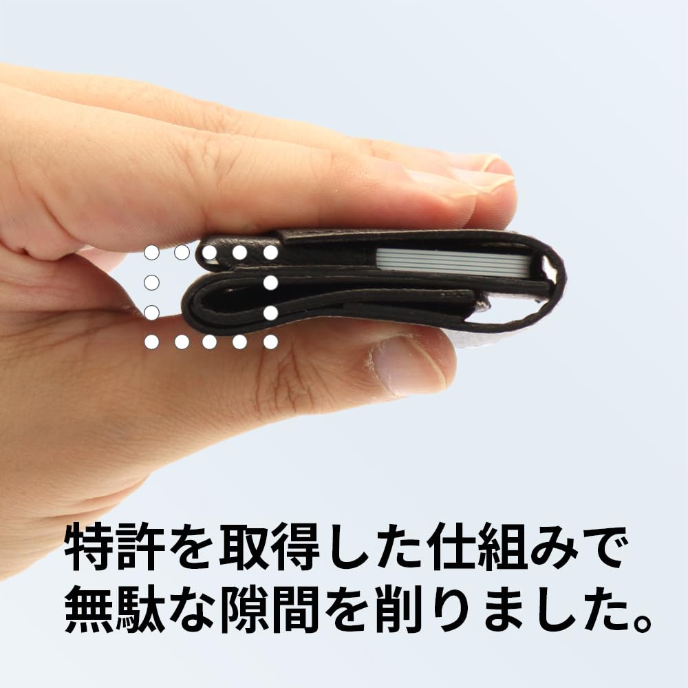 Small Wallet for Wallet Made In Japan Black [Abrasus] Left-handed Women's Men's
