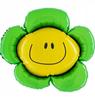 Green Flower Foil Balloon Mini 14", 1 Pc.