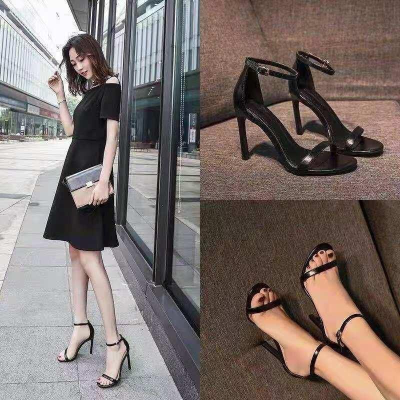 High Heels Sandals New Women's Shoes Versatile Thin Heels One-strap High Heels