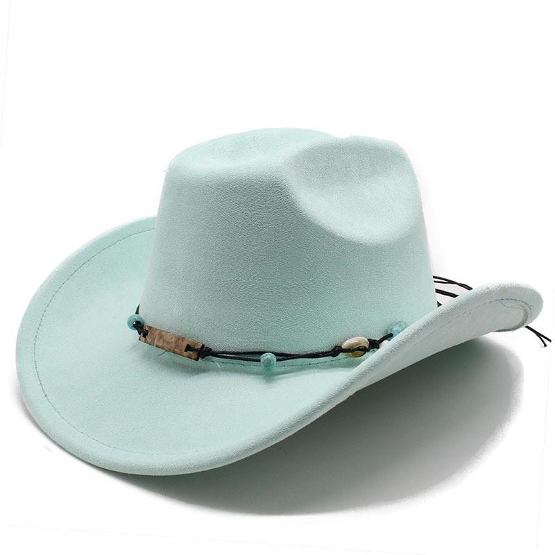 Ethnic Style Western Cowboy Hat With Large Brim For Outdoor Sunshade And Breathability