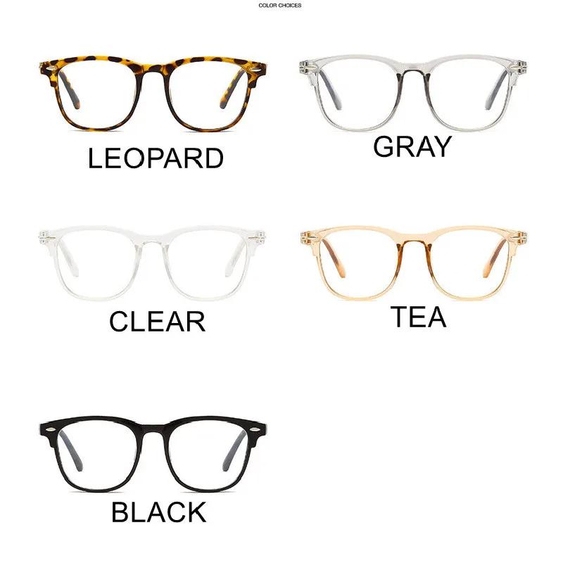 Oversized Square Frame Anti Blue Light Myopia Glasses Luxury Clear Near Sight Eyeglasses Unisex Computer Prescription Eyewear