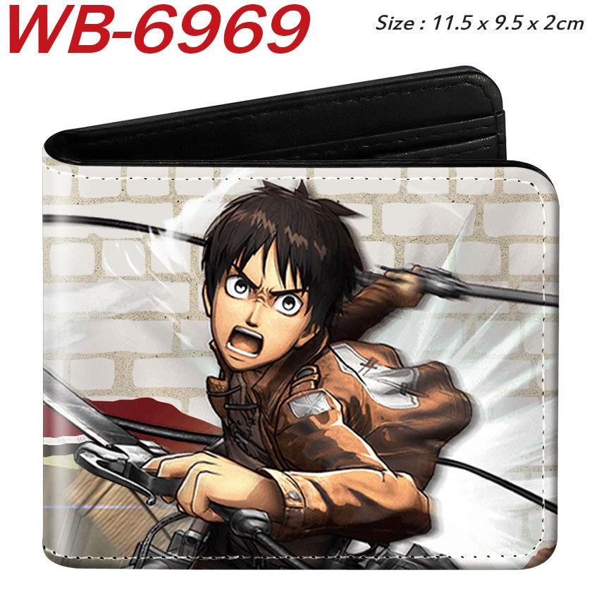 Attack on Titan Portemonnee Anime Dubbelgevouwen Kaarthouder Eren Levi Korte Portemonnee 1 stuks