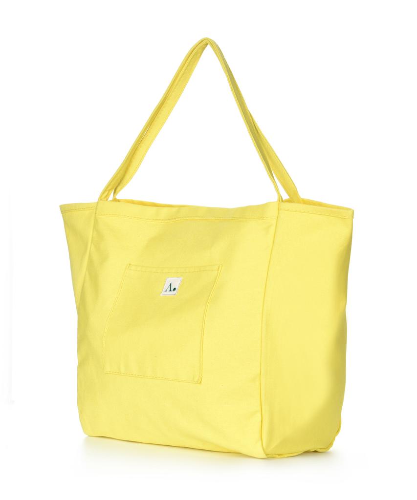 The-Abon Beach Cotton Color Washed Big Shoulder Bag Orange