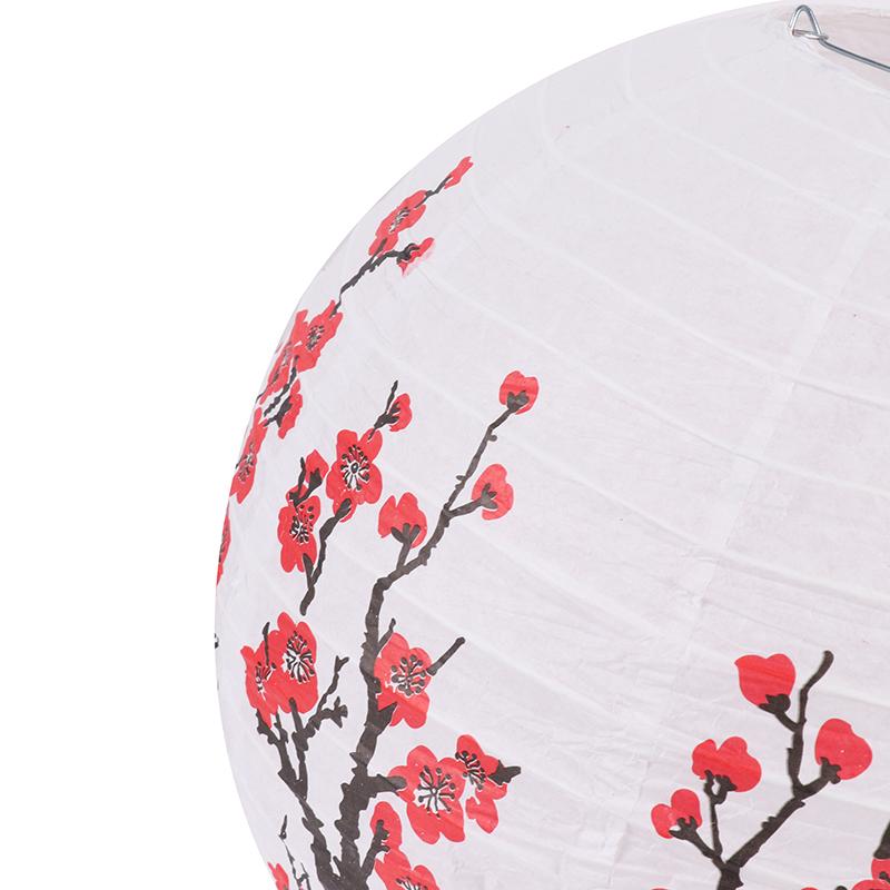 Stínidlo na lampu v čínském orientálním stylu kulaté papírové lucerny o průměru 35 cm