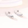 European and American Water Drop Stainless Steel Stud Earrings Niche High Sense Fashion Trend Earrings Temperament Versatile Earrings