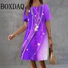 Fashion Summer Dresses Women 2025 Short Sleeve Dresses Casual Elegant Loose Holiday Party Dress 3D Print Clothing Woman Vestidos