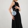 Luxe Designer Kristallen Portemonnee voor Dames Top Handvat Bal Doos Ketting Portemonnees Blauwe Kristal Crossbody Avond Clutch Tassen
