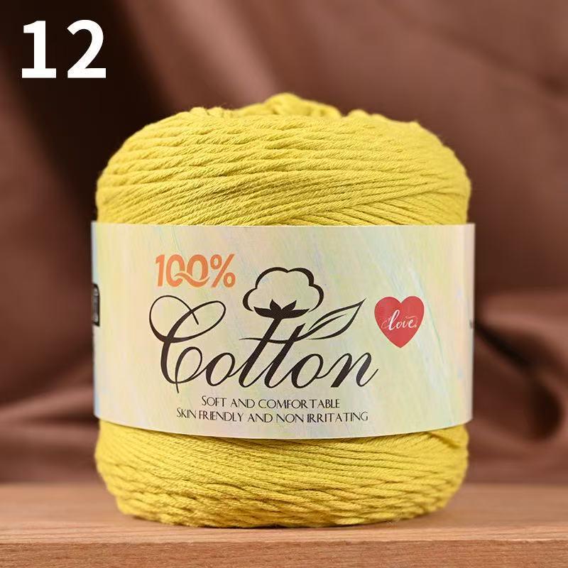 75g Medium Cotton Yarn Cake for Baby Sweater & Crochet Hat - Skin-friendly, Hand-knitted