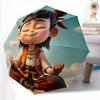1pc Nezha Home Essential Cute Cartoon Umbrella, Portable Folding Umbrella  Suitable for All Seasons, Perfect for Travel And Outdoor  A0821086