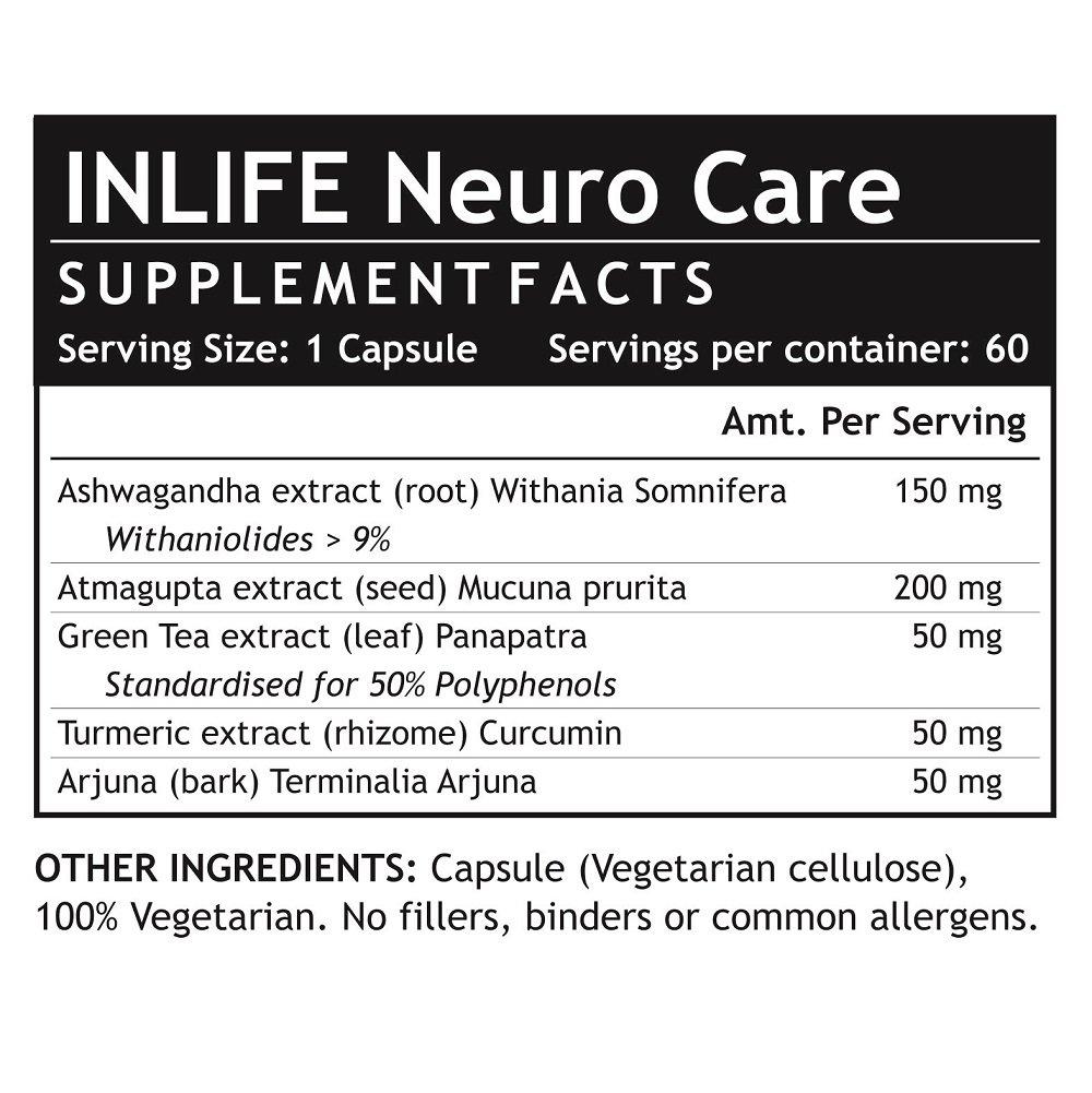 Neuro (60 Caps, 500 Mg), Neuro Care, INLIFE