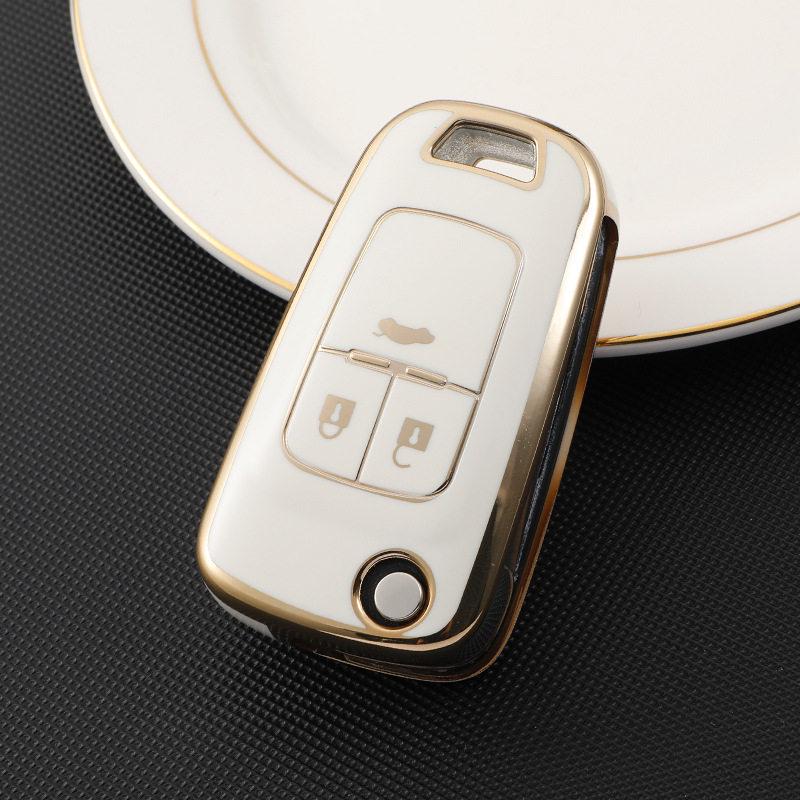 Gold-Trimmed Car Key Bag for 2020-2021 Buick Excelle & Chevrolet Cavalier