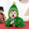 Christmas Pet Cloak Christmas Day Atmosphere Dress Up Dog Cloak Autumn and Winter Warm Cat Fun Clothing Cute Pet Hats Clothes
