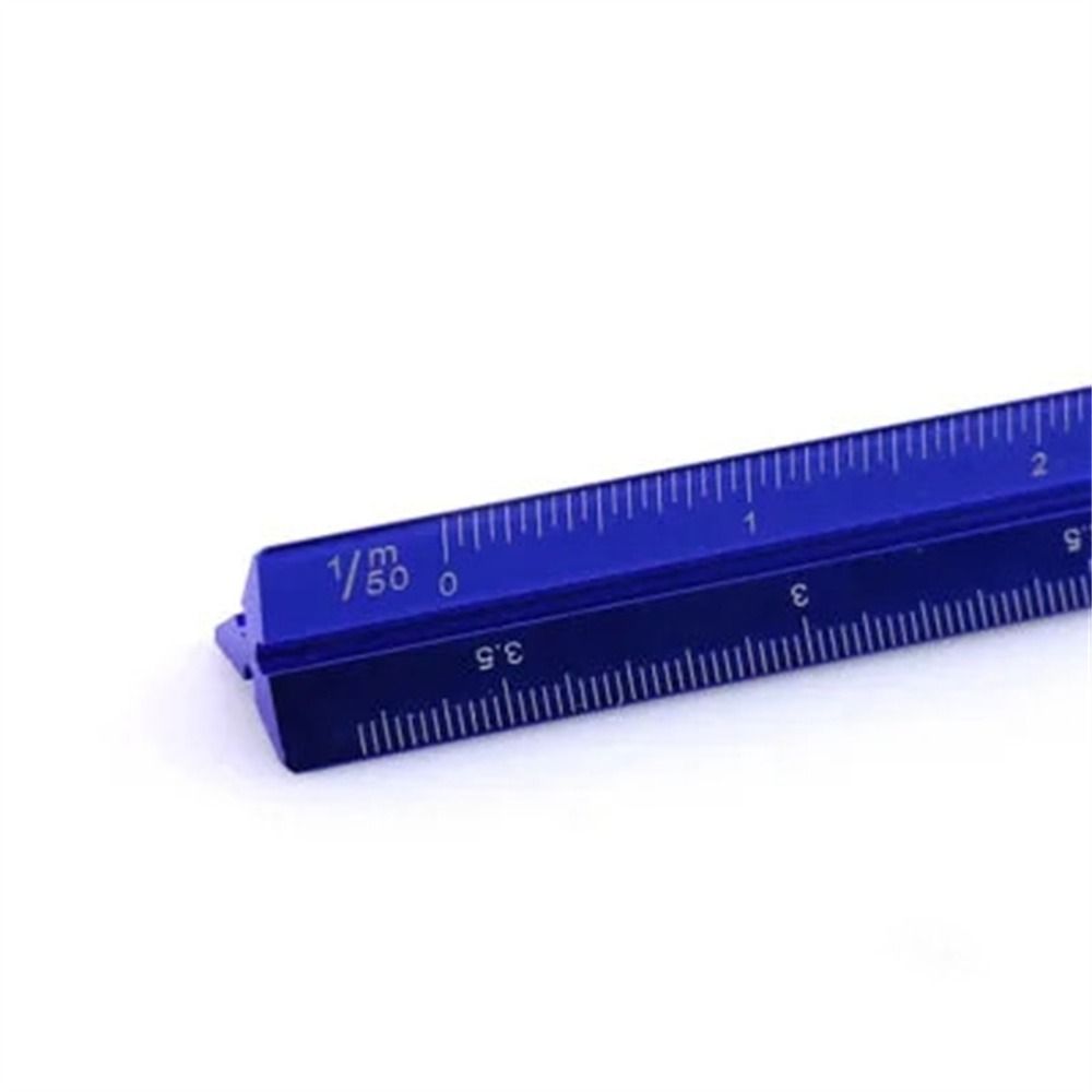Smoothly Triangular Scale Ruler Multi-function Metal Ruler Measuring Ruler  Drawing Tools