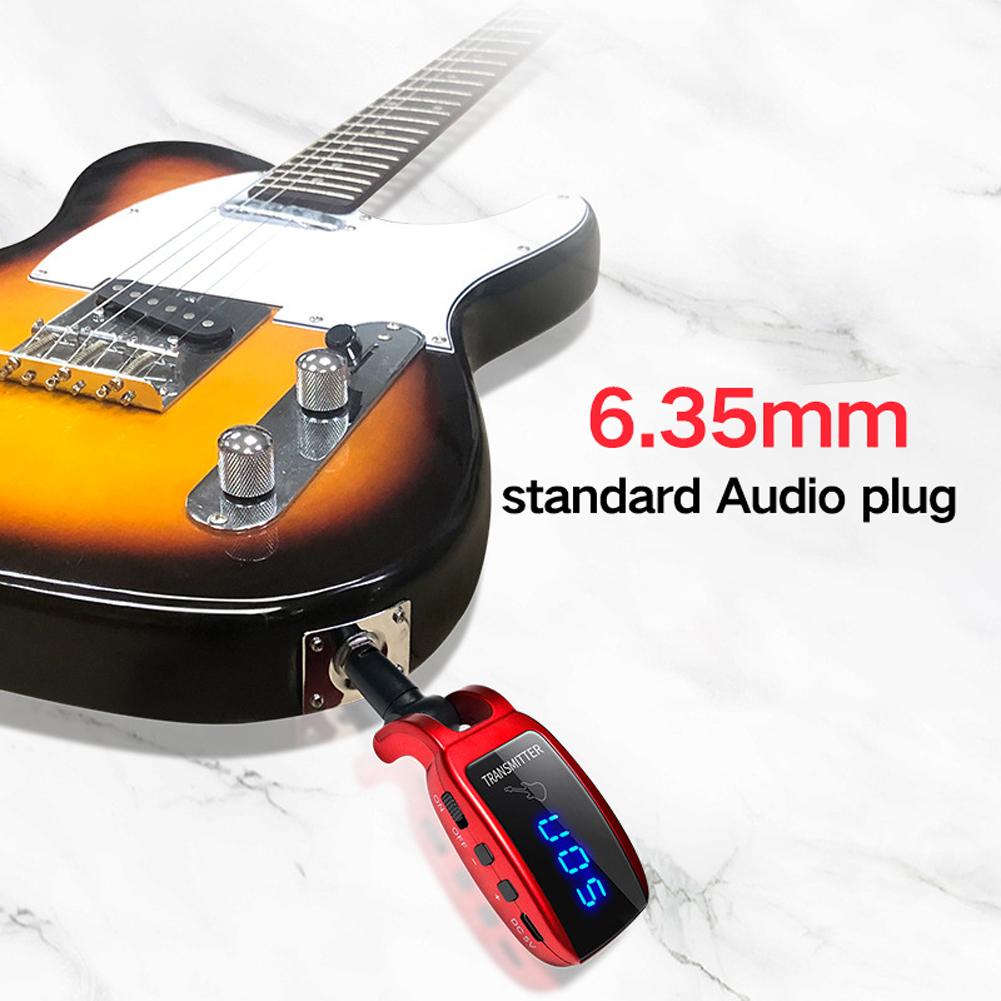 Belaidės gitaros sistemos įkraunamos gitaros siųstuvo imtuvo rinkinys Elektrinės gitaros boso pakėlimas