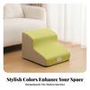Dog Ramp Stairs Stepped Incline Foam Pet Stairs Dog Stair Ramp Soft Slope Design Upholstered Pet Step Textured Textile