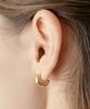 Has Hdm023 Classic Small Hoop Earrings (2Colors)