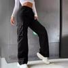 Sommer Dünne Hohe Taille Weites Bein Gerade Lässige Hose Atmungsaktive Amerikanische Retro Jogginghose