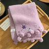Polyester Winter Knitted Scarf 180cm x 12cm Thick Warm Neck Warmer  For Women