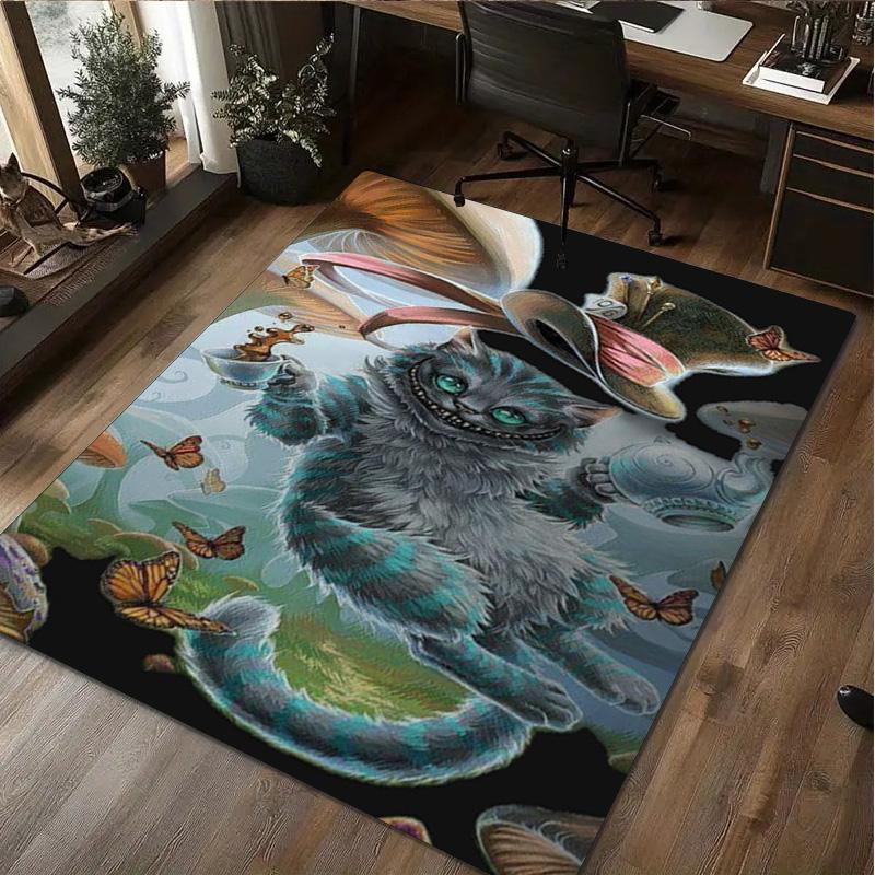 Cheshire Cat Rug Carpet Office Decorative Carpet For Living Room Bedroom Door Mat Floor Rug Computer Chair Area Rug