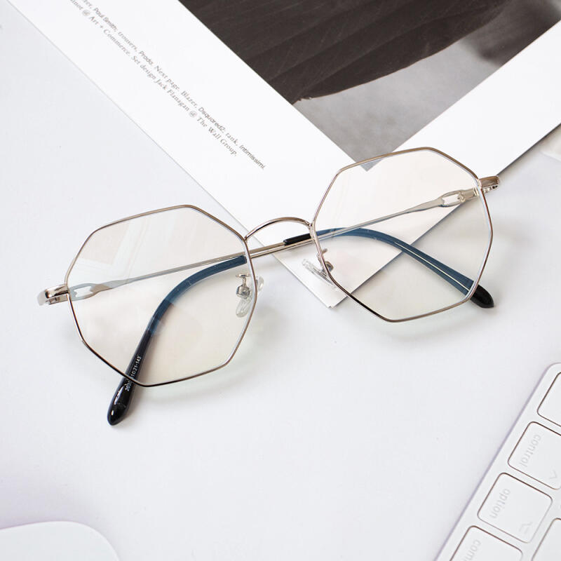 NeoRetro B2038 C3 Silver Black Blue Light Blocking Glasses