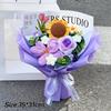 Crocheted Flower Bouquet Knitted Flowers Artificial Flowers Graduation Bouquet Party Supplies Mother'S Day Gift Wedding Gifts