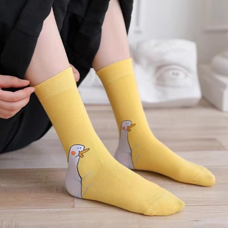 Neue Lustige Verrückter Gänsekopf Sport Baumwollsocke Kreative Glückliche Tier Freizeitsocken Damen Herren Universal
