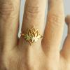 Lotusbloem Ringen Voor Vrouwen Roestvrij Staal Zilverkleur Vingerring Vintage Trouwring Valentijnsdag Sieraden Bague