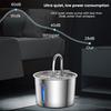 Dog Water Fountain 2.2L Stainless Steel Quiet Pet Fountain with Quadruple Filtration System Purification