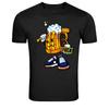 Angry Beer Mug Cartoon Drunk Humor Graphic T-Shirt