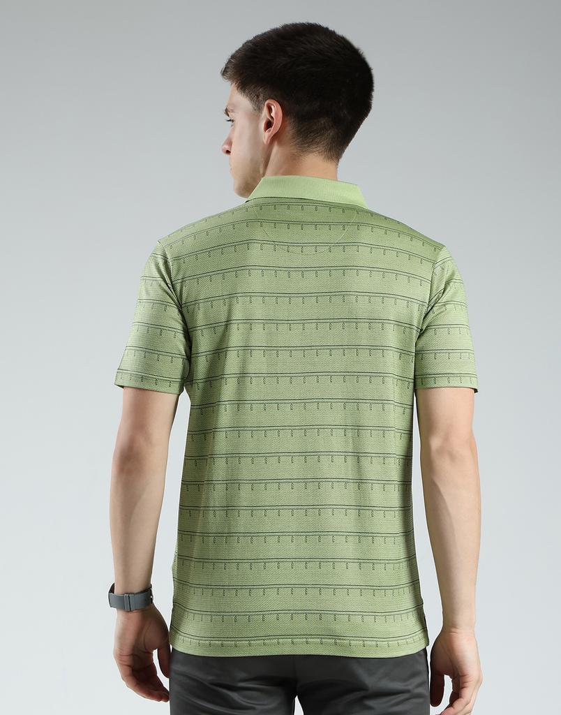 Luxuria Men's Striped Collar Neck T-Shirt