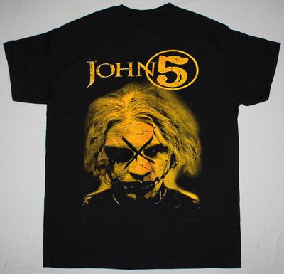 Vtg John 5   Face Gift For Fan Short Sleeve Cotton Black All Size Shirt HE623