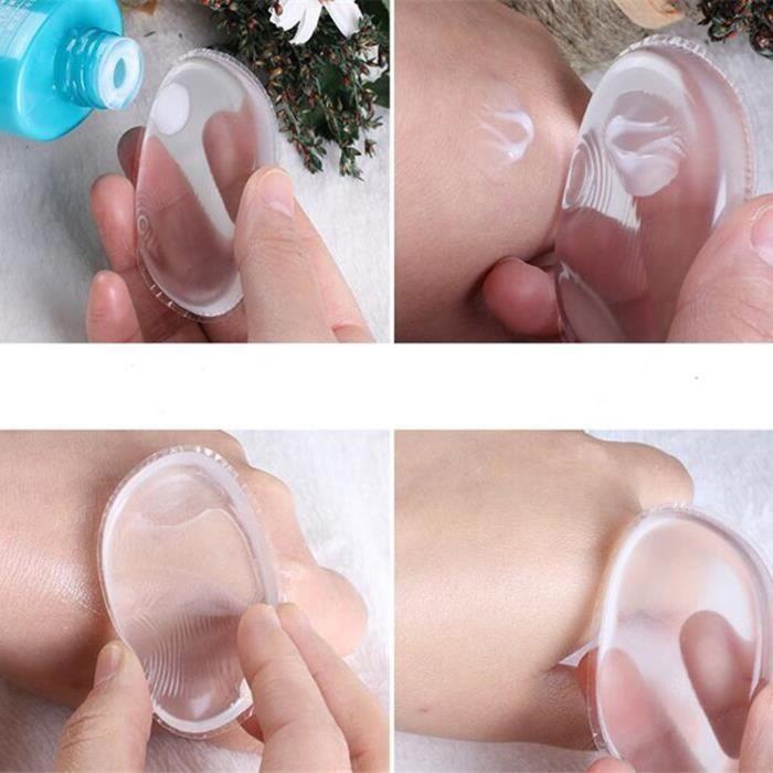 Hicollie® 2pcs 6# Éponge Maquillage Crème Puff Fond De Teint Houppe Poudre Cosmétique En Gel Silicone