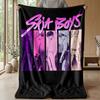Kpop Demon Hunters Printed Flannel Throw Blanket Soft Warm Lightweight All Season Blanket for Sofa Bed Camping Home Decor Holiday Gift