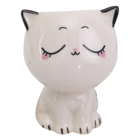 Plants Pot Decorative Anti-cracking Compact Mini Cat Shaped Flower Pots for Landscaping Decoration