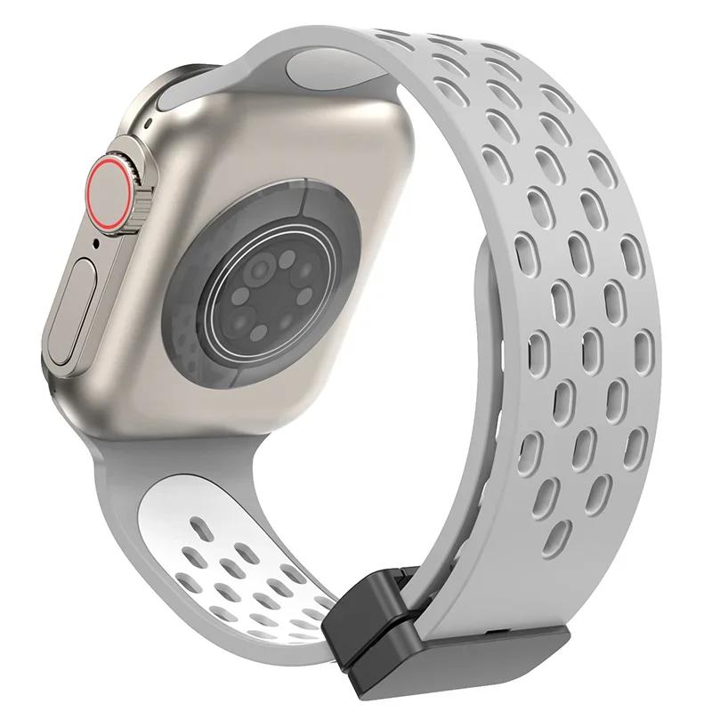 Magnetisches Armband für Apple Watch Ultra Band 49mm 44mm 45mm 41mm 40mm 42mm 38mm Silikon Correa Armband iWatch Serie 8 se 7 6 5 4