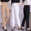 Pantaloni dritti professionali da donna 2026 - Nero, Cachi, Grigio, Bianco - Abbigliamento casual da lavoro Primavera/Autunno con buona caduta