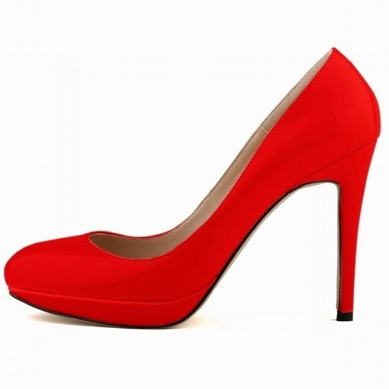 Women Stilettos Platfrom Pumps Sexy 11cm Round Toe High Heels Shallow Elegant Lady Office Party Wedding Shoes