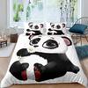 Panda Bedding Set For Boys Girls Queen Size Cute Giant Panda Duvet Cover Set Kids Toddler Cartoon Animal Pattern Comforter Cover