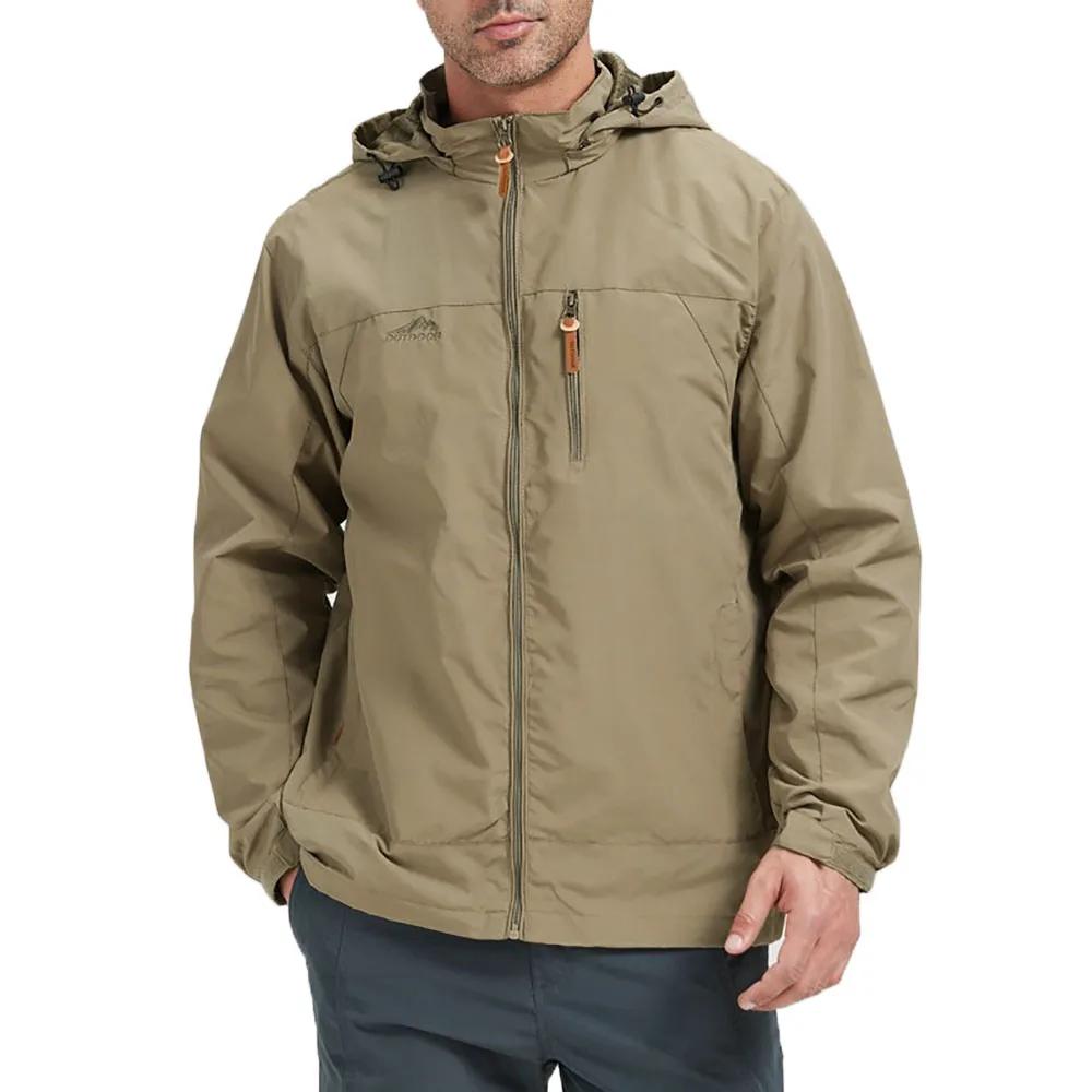 Heren Trendy Jas Outdoor Capuchon Winddicht Waterdicht Slim Fit Ademend Bovenkleding Wandelen Kamperen Klimmen Casual Jassen