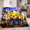 1 Stück Halloween Pikachu Decke Leichte Flanelldecke Überwurfdecke für Sofa, Bett, Reisen, Camping, Wohnzimmer, Büro, Couch