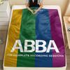1PC ABBA Print Flannel Blanket, High Quality Comfortable for All Seasons, Home Decor, Warmth and Comfort, Perfect for Christmas Gifts