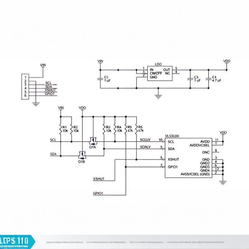 Vl53L0X Time-Of-Flight (Tof) Laser Ranging Sensor Breakout 940Nm Gy-Vl53L0Xv2 Laser Distance Sensor Module
